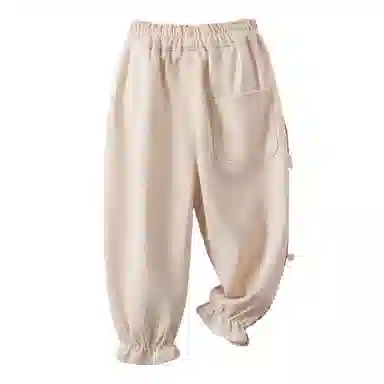 十月妈咪 花边松紧腰束脚休闲裤 儿童款