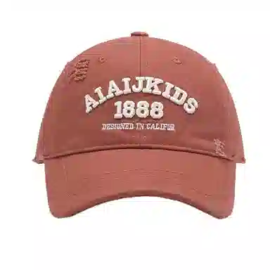 山一丸 字母立体刺绣破洞户外 大头围 棉 鸭舌帽 男女同款情侣款