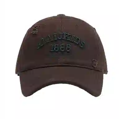 山一丸 字母立体刺绣破洞户外 大头围 棉 鸭舌帽 男女同款情侣款