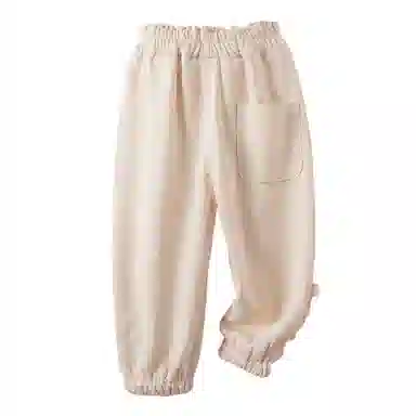 十月妈咪 立体装饰松紧束脚休闲裤 儿童款