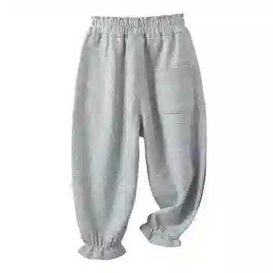 十月妈咪 花边松紧腰束脚休闲裤 儿童款