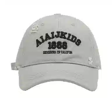 山一丸 字母立体刺绣破洞户外 大头围 棉 鸭舌帽 男女同款情侣款