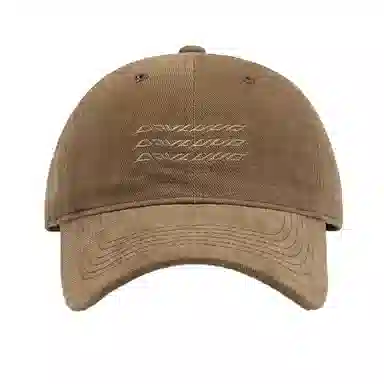 山一丸 春秋季磨毛字母刺绣 中性款软顶 棉 鸭舌帽 男女同款情侣款