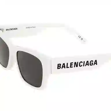 Balenciaga Logo Sunglasses White