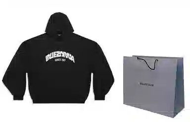 Balenciaga FW23 Logo Hoodie Black