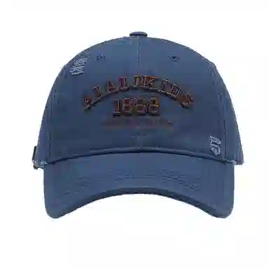 山一丸 字母立体刺绣破洞户外 大头围 棉 鸭舌帽 男女同款情侣款