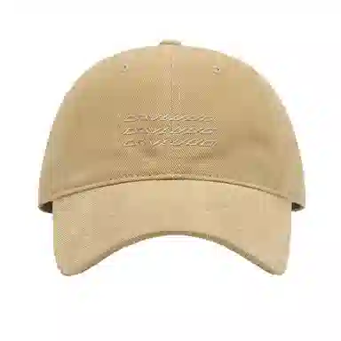 山一丸 春秋季磨毛字母刺绣 中性款软顶 棉 鸭舌帽 男女同款情侣款