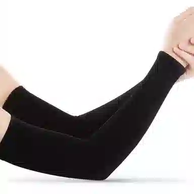 白卷 夏季户外遮阳薄款冰丝简约纯色直筒冰袖 防晒袖 男女同款情侣款