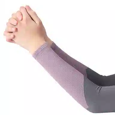 白卷 夏季防紫外线遮阳拼色直筒冰丝 防晒袖 男女同款情侣款