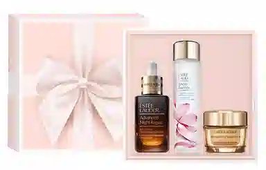 雅诗兰黛 小棕瓶 全新樱花原生液护肤套装 舒缓紧致保湿滋润修护补水抗氧化收缩毛孔 三件套