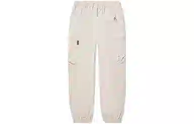 中国李宁 纯色束脚宽松针织运动裤 男款 云母灰