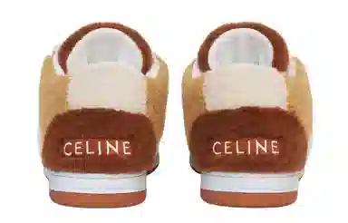 CELINE Mid-Top Sneakers Red Brown