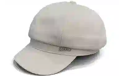 优幽兰 大脸显小韩版小众设计感复古简约大头围 棉涤 贝雷帽 女款