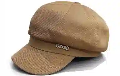 优幽兰 大脸显小韩版小众设计感复古简约大头围 棉涤 贝雷帽 女款