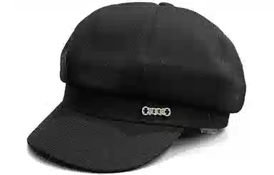 优幽兰 大脸显小韩版小众设计感复古简约大头围 棉涤 贝雷帽 女款