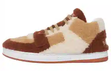 CELINE Mid-Top Sneakers Red Brown