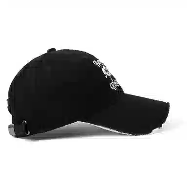 白卷 软顶街头嘻哈时尚趣味做旧字母 棉 棒球帽 男女同款情侣款