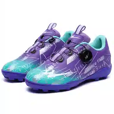 双星 人造草坪 减震防滑耐磨防水透气包裹性支撑轻便回弹 足球鞋 女款 紫蓝