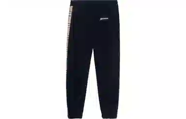Burberry Check Jogger Pants Black