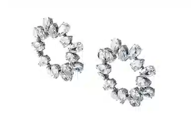 Swarovski Millenia Hoop Earrings Silver