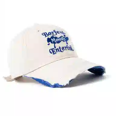 白卷 软顶街头嘻哈时尚趣味做旧字母 棉 棒球帽 男女同款情侣款