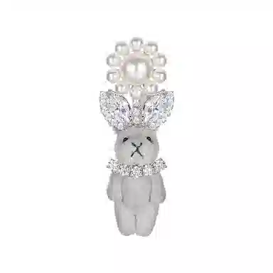 YVMIN Paradise Series Pearl Flower Bunny Ear Earring