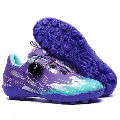 双星 人造草坪 减震防滑耐磨防水透气包裹性支撑轻便回弹 足球鞋 女款 紫蓝