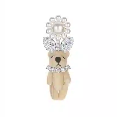 YVMIN Paradise Series Pearl Flower Bunny Ear Earring