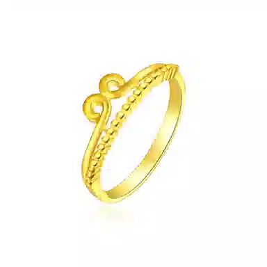 中国黄金 珍·如金 如意乾坤圈爱情紧箍咒 硬金工艺 足金 一口价 黄金戒指 女款