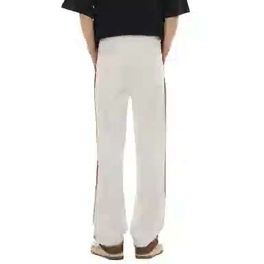 赞仕 日系复古重磅百搭高街阔腿宽松直筒牛仔裤 男女同款 白色