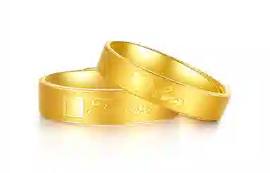 周六福 爱心活口可调节 拉丝 足金 按克计价 黄金戒指 男女同款情侣款