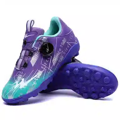 双星 人造草坪 减震防滑耐磨防水透气包裹性支撑轻便回弹 足球鞋 女款 紫蓝