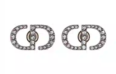 DIOR Petit CD Earrings Silver