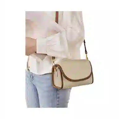 简约休闲手机包女式斜挎包 牛皮 单肩包 女款 大象灰/奶昔白