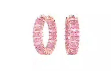 Swarovski Matrix Rose Gold Hoop Earrings