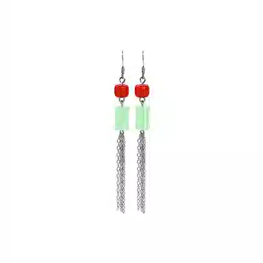 彤彤兔 田园清新流苏复古 简约轻奢小众设计 铜 耳环 女款