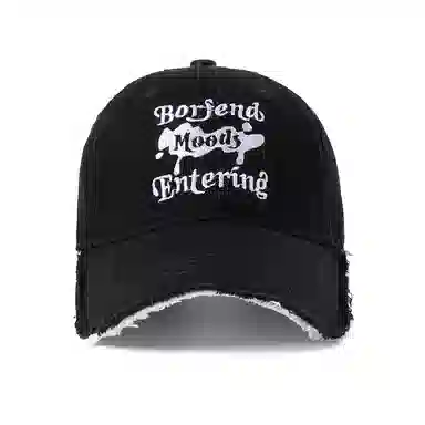 白卷 软顶街头嘻哈时尚趣味做旧字母 棉 棒球帽 男女同款情侣款