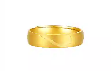 周六福 足金结婚活口可调节爱心戒 黄金 按克计价 戒指 男女同款情侣款