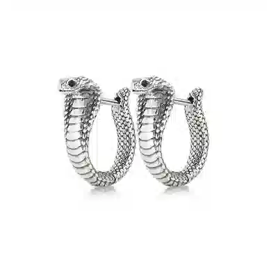 IDEAGEMER Cobra Earrings Silver 925