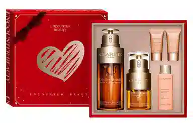 娇韵诗 经典黄金双萃修护精华弹簧组合礼盒护肤套装 淡纹提亮滋润紧致 四件套