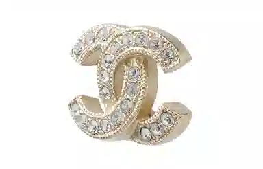 CHANEL Logo Small Gold Earrings