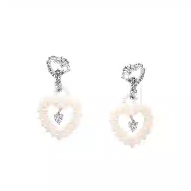 SUMIYAKI Cream Heart Earrings
