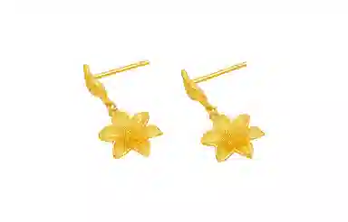 周六福 厮守 轻婚嫁系列 足金 按克计价 耳环 女款