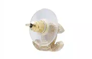 CHANEL Logo Small Gold Earrings