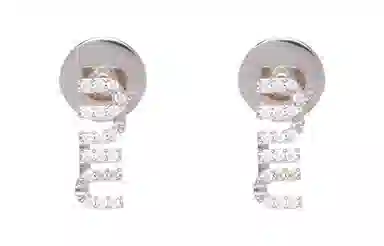 Miu Miu Logo Earrings Silver
