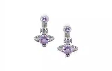 Vivienne Westwood Maitena Earrings Silver Purple