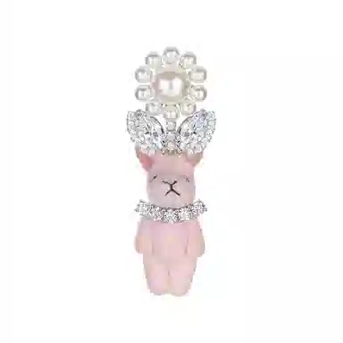 YVMIN Paradise Series Pearl Flower Bunny Ear Earring