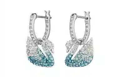Swarovski Iconic Swan Earrings Blue