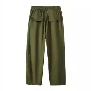 三体 三体文明系列 基础款纯色简约抽绳系带工装纯棉水洗直筒休闲裤 男女同款