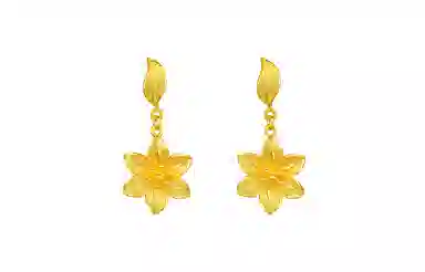 周六福 厮守 轻婚嫁系列 足金 按克计价 耳环 女款